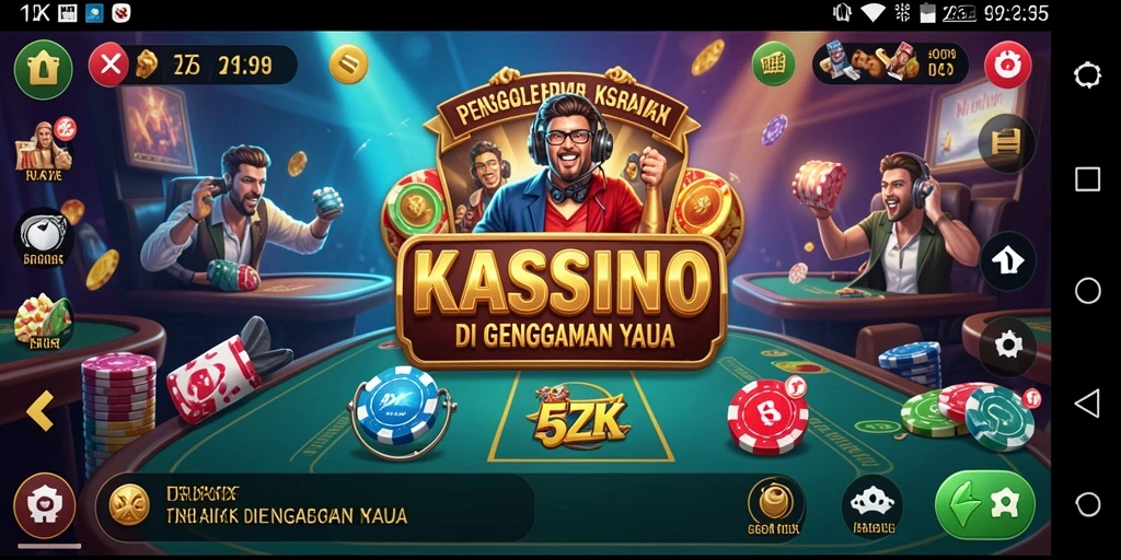 Screenshot dari gameplay kasino yang menampilkan grafis mengesankan.