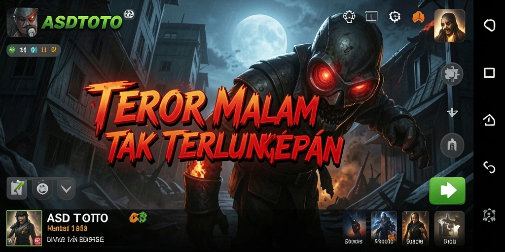 Screenshot gameplay ASDTOTO yang menunjukkan suasana menakutkan dan atmosfer horror.