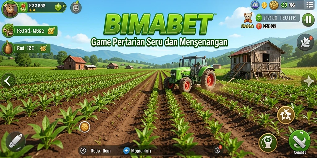Tampilan gameplay seru di BIMABET menunjukkan aktivitas bertani.