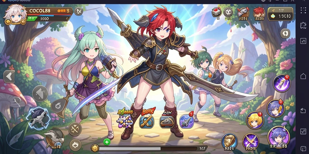 Tampilan gameplay COCOL88 dengan karakter anime yang menawan.