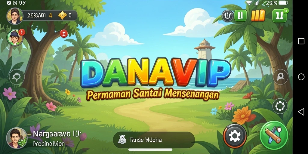 Tampilan gameplay menarik dari DANAVIP yang penuh warna.