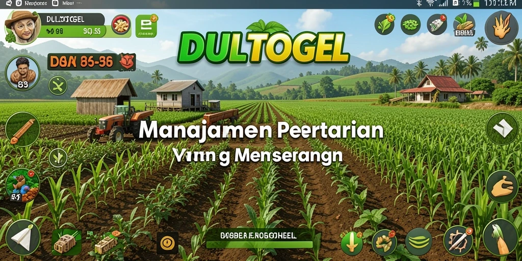 Tangkapan layar gameplay DULTOGEL menampilkan aktivitas bertani yang seru.