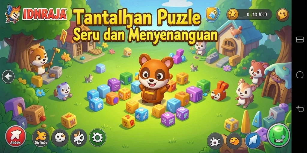 Screenshot gameplay menampilkan tantangan Puzzle yang mendebarkan.