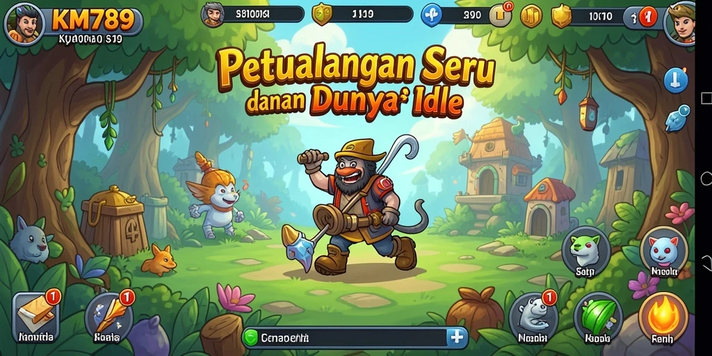 Tangkapan layar dari gameplay seru KM789 yang menampilkan mekanik Idle.