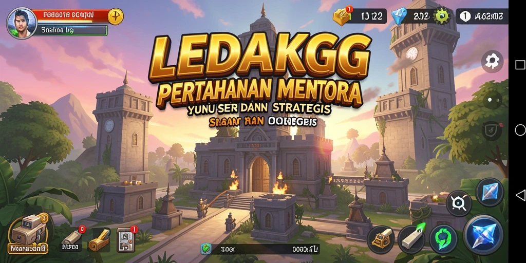 Tampilan gameplay seru Tower Defense di LEDAKGG.