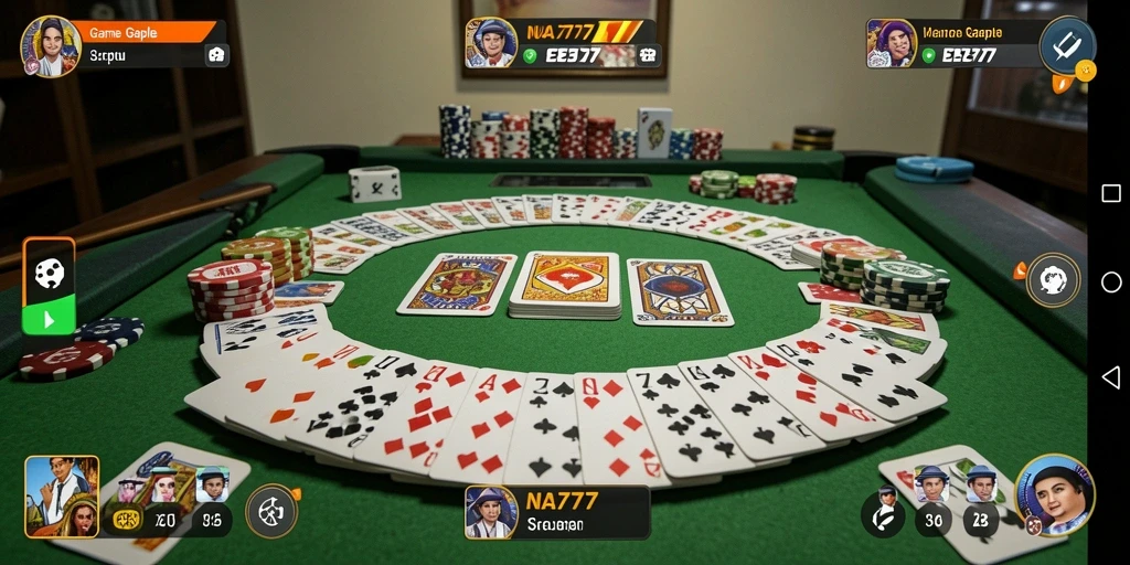 Tampilan gameplay seru NA777 dalam bermain Gaple.
