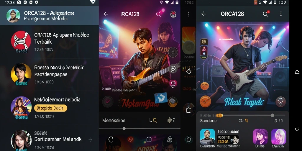 Tangkapan layar gameplay ORCA128 dengan alunan melodi yang memukau.