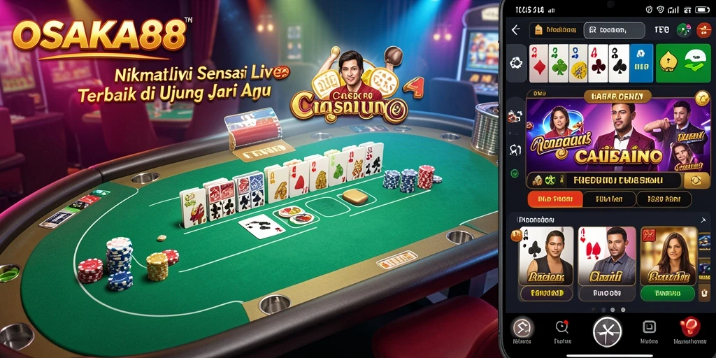 Tampilan live dealer yang mendebarkan dalam gameplay OSAKA88.