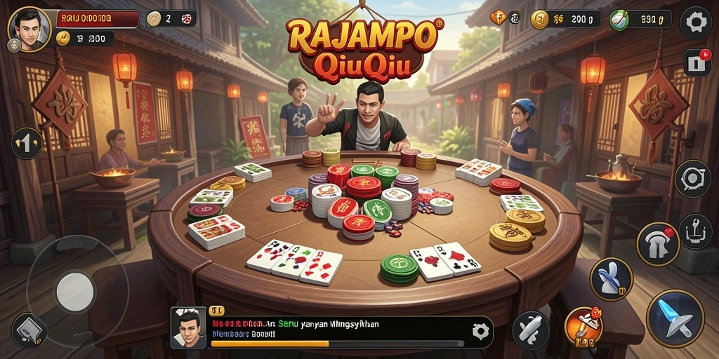 Tampilan gameplay menarik dari RAJAMPO yang memukau.