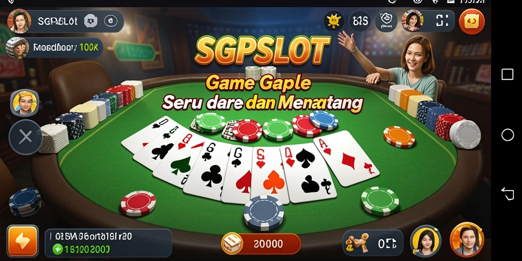 Screenshot gameplay SGPSLOT yang menampilkan serunya permainan Gaple.