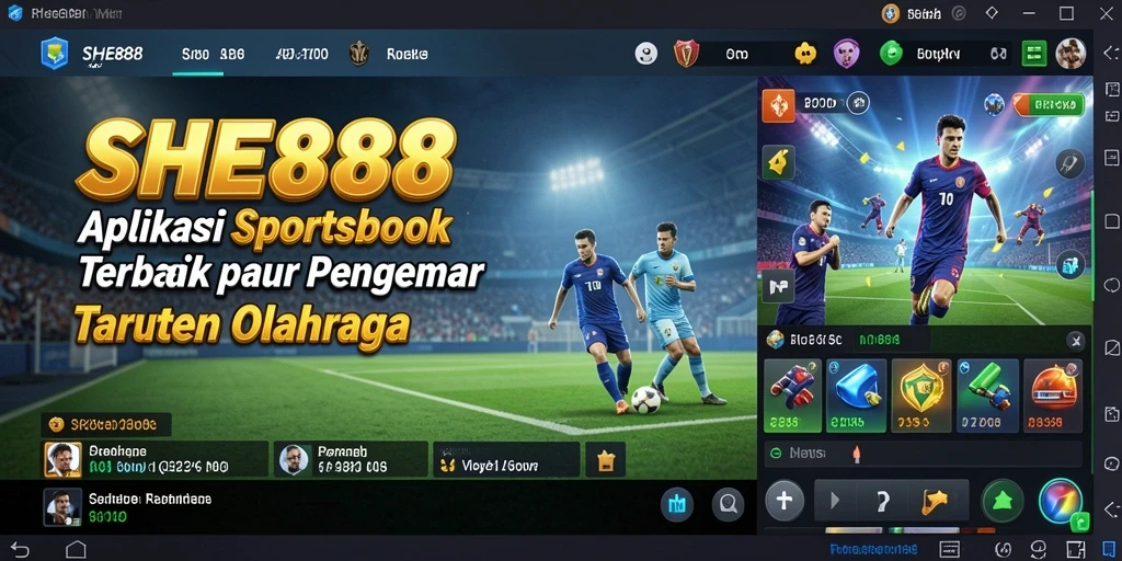 Tampilan gameplay Sportsbook yang menarik dalam aplikasi SHE888.