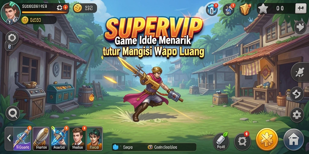 Tampilan gameplay SUPERVIP yang menyenangkan dan interaktif.
